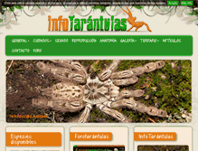 Tablet Screenshot of infotarantulas.com